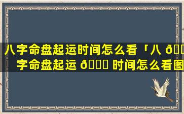 八字命盘起运时间怎么看「八 🐵 字命盘起运 💐 时间怎么看图解」